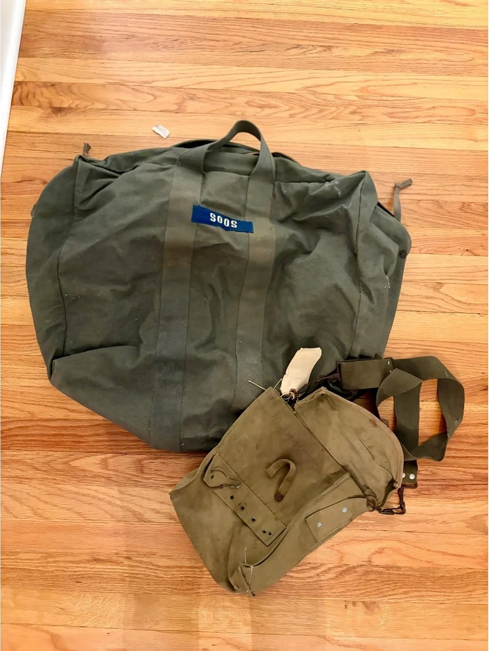 Vintage US Military Sea Bag & Field Utility Bag Lot Authentic Army Navy Duffel
